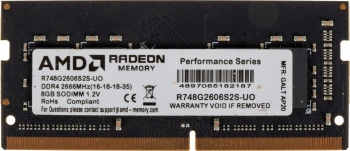  AMD 8Gb DDR4 2666MHz R748G2606S2S-UO OEM PC4-21300 CL16 SO-DIMM 260-pin 1.2