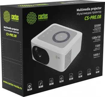  Cactus CS-PRE.08B.WXGA LCD 1500Lm LS 150Lm ANSI (1280x720) 1000:1  :30000 1