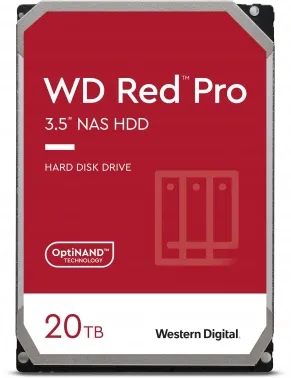   20TB 7200 RPM, SATA 6 Gb/s, CMR, 512 MB Cache,  3.5; Red pro