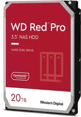   20TB 7200 RPM, SATA 6 Gb/s, CMR, 512 MB Cache,  3.5; Red pro